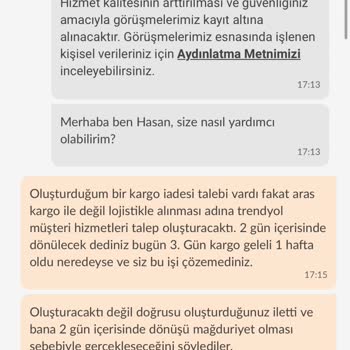 Trendyol Tarafından Günlerdir Mağdur Ediliyorum Ve Hala Bir Çözüm Yok