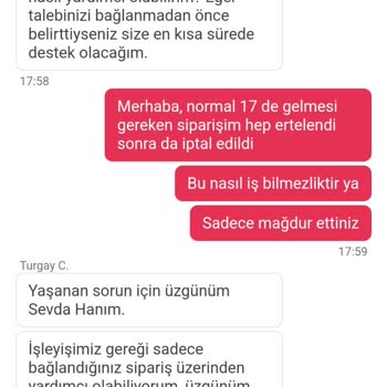 Yemeksepeti Sipariş Ertelemesi İptal Etmesi Sadece Mağdur Etmesi