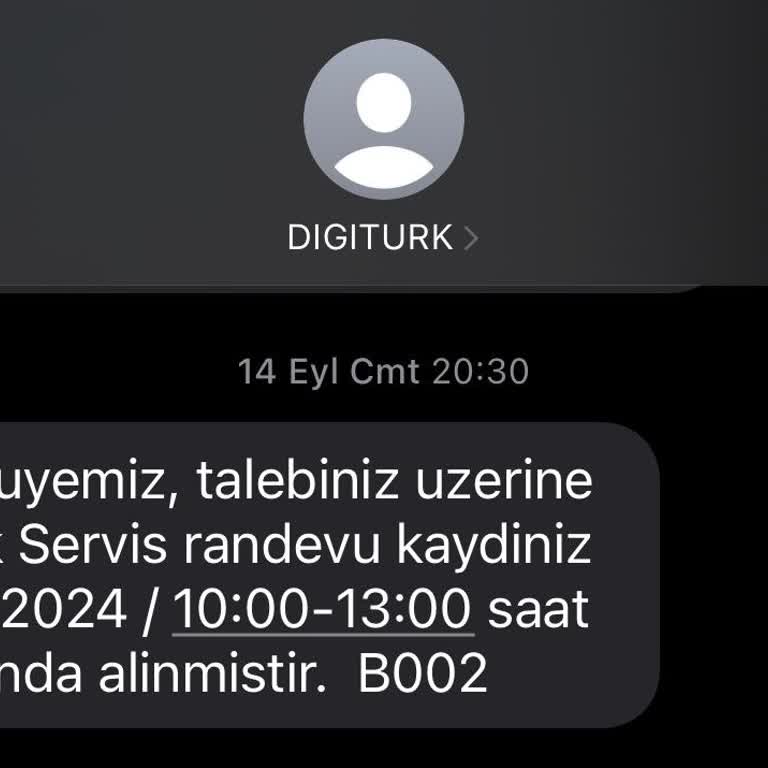 Digiturk Teknik Servis Sorumsuzluğu!