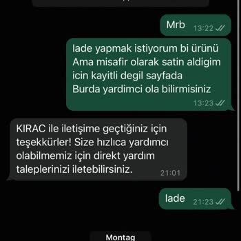 KIRAC (kiraconline.co) İletişim Problemi Ve İade Sürecinde Yaşanan Sorunlar
