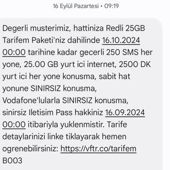 Vodafone'da 10 Gün İçinde 30 GB İnternetin Bitmesi