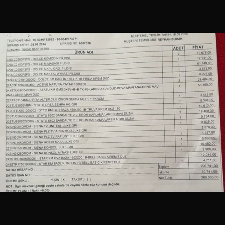 Mondihome Kütahya Teslimat Sorunu