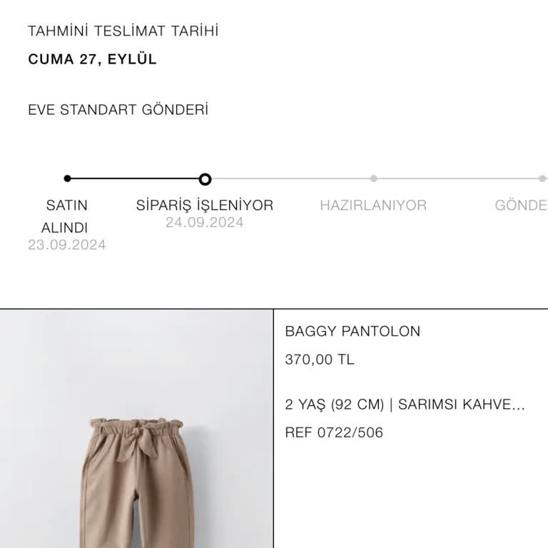 Zara İnternet Alışverişi Teslimat Sorunu