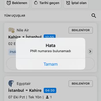Enuygun PNR Kod Bulunamadı