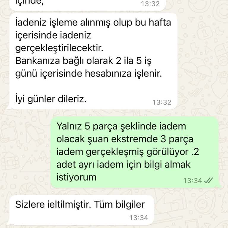 Alvina İade Ücreti Eksik (kampanya Yapmayın )