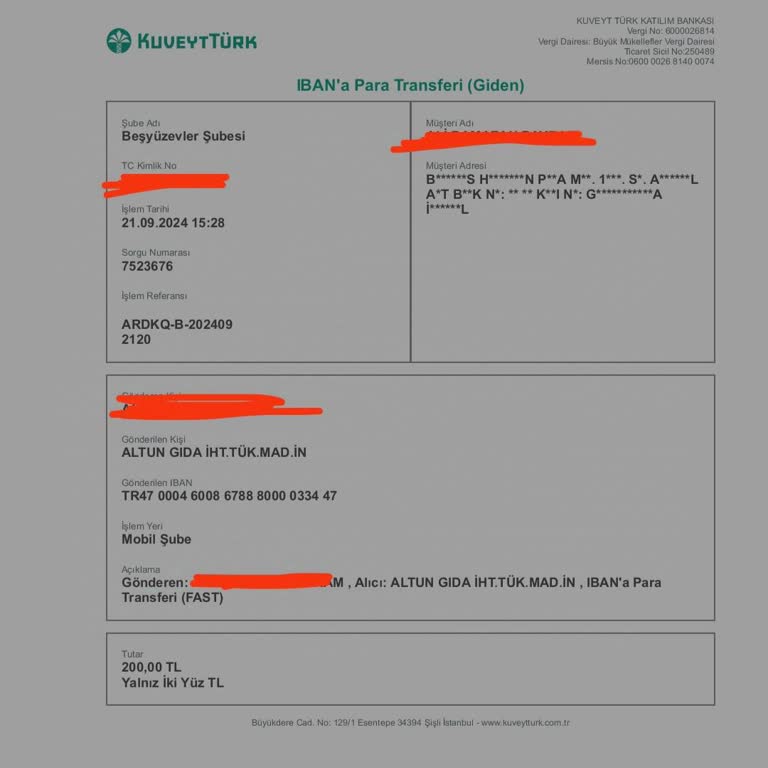 Altun Gıda Happy Market 200 Lirayı İade Etmiyor