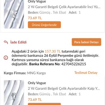 Trendyol Only Vogue Eksik Ürün Gönderdi İadeyi De Tam Yapmıyor
