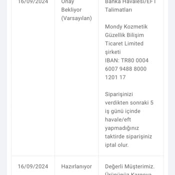 Eczahanemden Firmanın Sipariş Sorunu