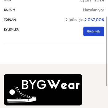 BygWear Bygwears Hala Göndermedi