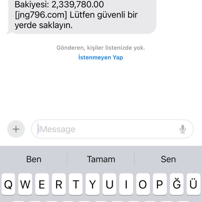 BTK Bilinmeyen Mesaj Geldi