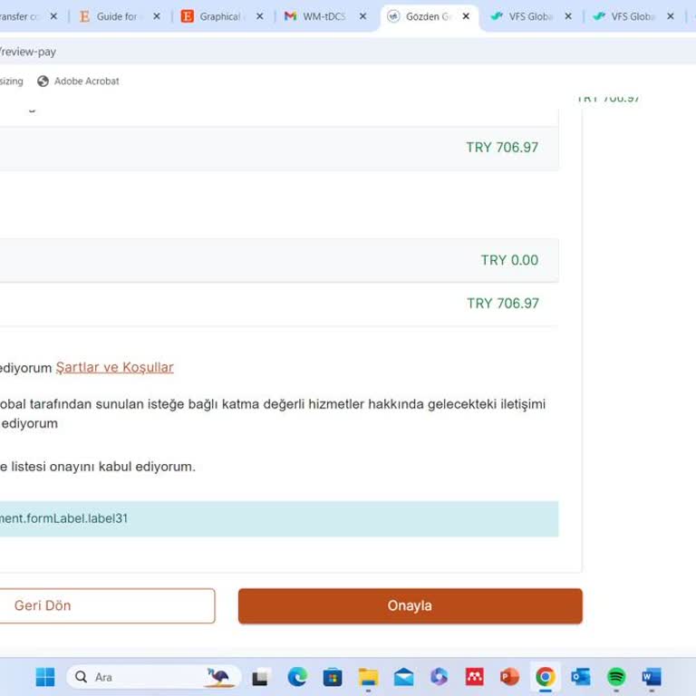 VFS Global Hollanda Sistem Hatası