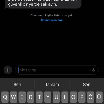 BTK Bilinmeyen Kişiden Gelen Mesajlar