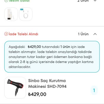 A101 Bozuk Saç Kurutma Makinesi