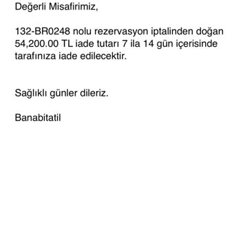 Banabitatil Pişmanlıktır. İptal Ettiği Turun Ücretini Ödemiyor.