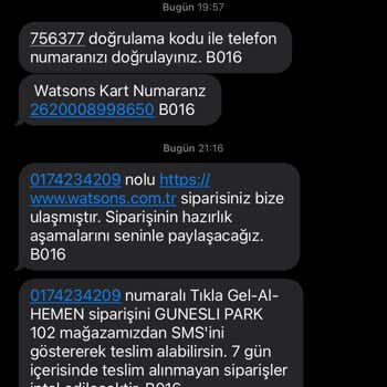 Watsons Puan Sipariş İptal Etme