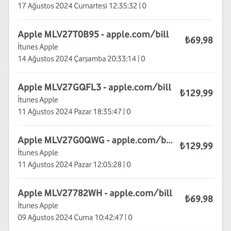 Apple Faturamı Hatalı Şekilde Yüksek Tutarlarla Alıyor