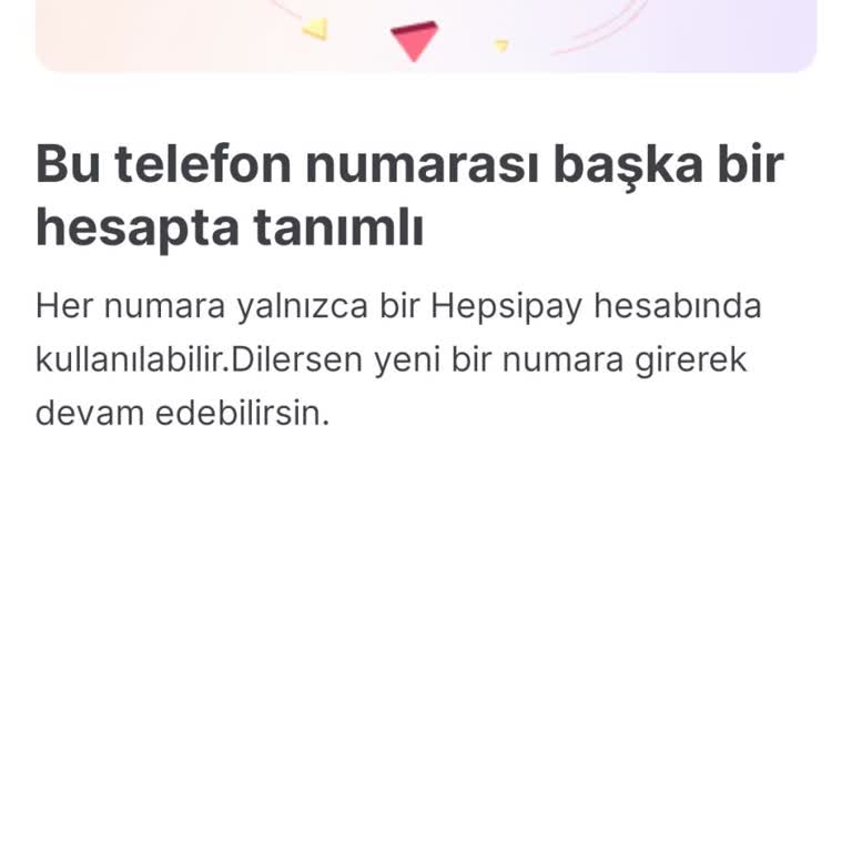 Hepsipay Telefon Numarası Tanımlı Değil Hatası!