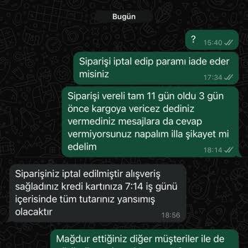 Melvien Markasından Şikayetçiyim. Paramızı Alıp Ürünü Göndermiyorlar