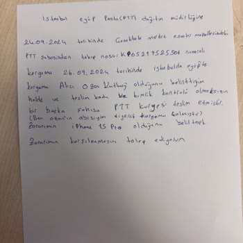 PTT Kargo Kargom Başka Bir Şahsa Kimlik Ve Kod İbraz Edilmeksizin Teslim Edildi