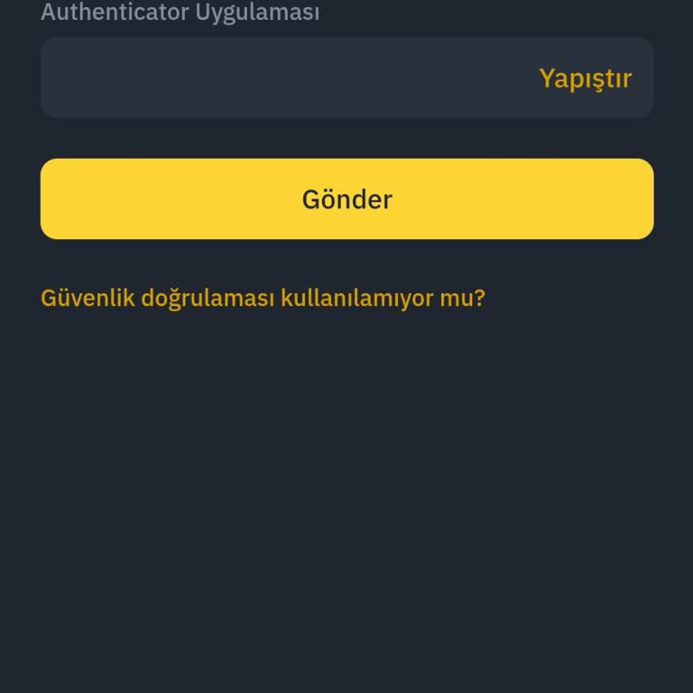 Binance TR Hesabıma Cihaz Değişikliğinden Dolayı Yüzünden Giremiyorum