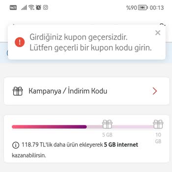 Vodafone Her Şey Yanımda Kampanya Kodu Kullanılamıyor