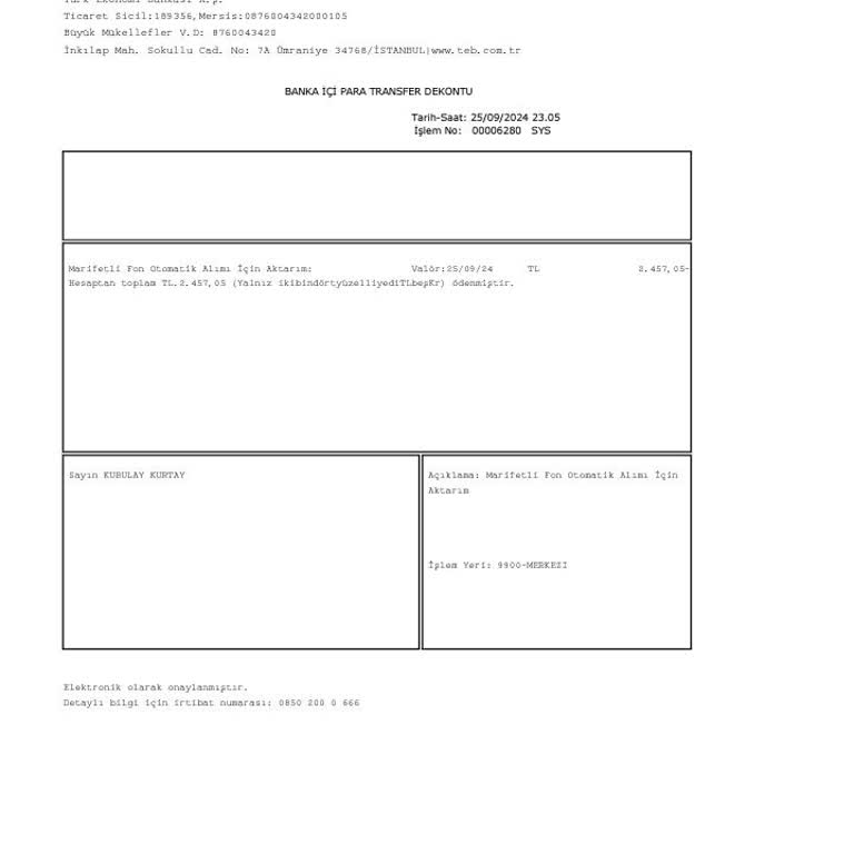 TEB Banka Hesabımdan Habersiz Kesinti Ve Yanlış Mevduat İşlemleri