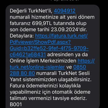 TurkNet Faturalandırma Ve Müşteri Hizmetleri Sorunu