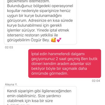 Yemek Sepeti Pişmanlıktır