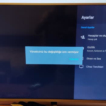 PHILIPS TV Philips Android TV Kısıtlanmış Profilden Çıkamıyorum.