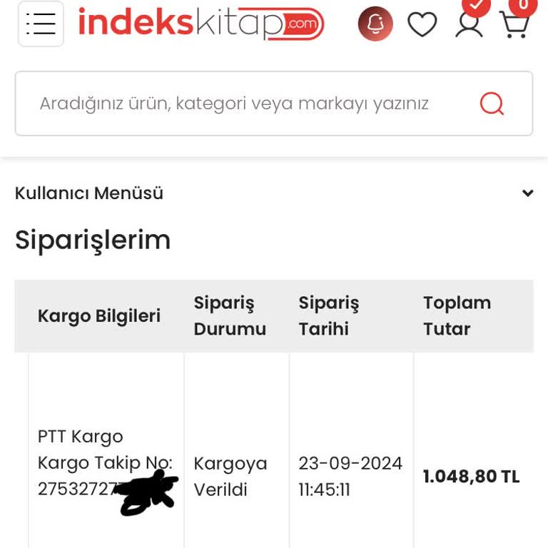 İndeks Kitap İrtibat Ve Kargo Sorunu