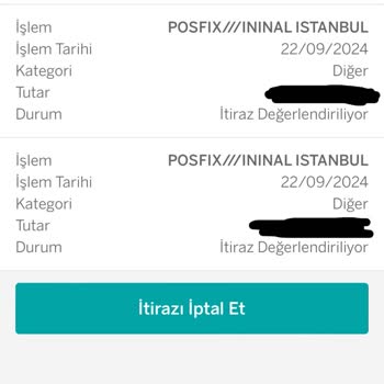 İninal Ve Garanti BBVA Kart İşlem İtirazı