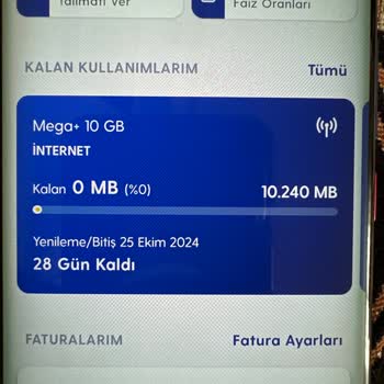 Turkcell İnternet Paketlerinin Hızla Tükenmesi Mağduriyeti