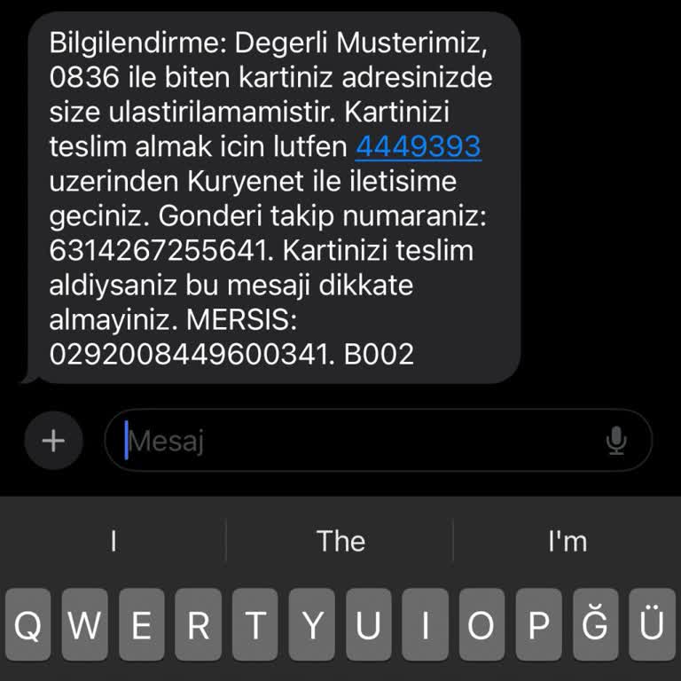 Kuryenet Kartımı Teslim Et