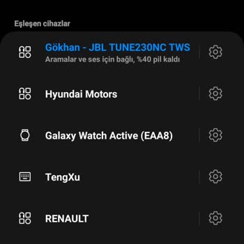 JBL TUNE230NC Hızlı Şarj Tüketimi