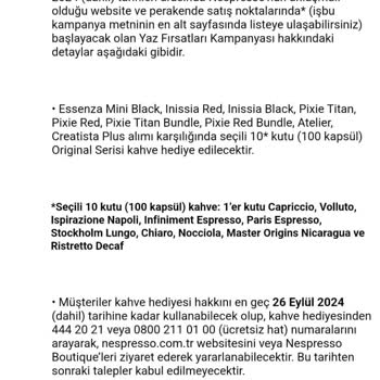 Nespresso Kampanya Dahilinde Eksik Kapsül Gönderimi