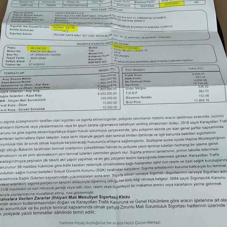 Hepiyi Sigorta Da Yaşadığım Mağduriyet