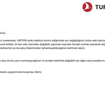 THY Online Bilet Değiştirme Sorunu Ve Primefly Aldatmacası