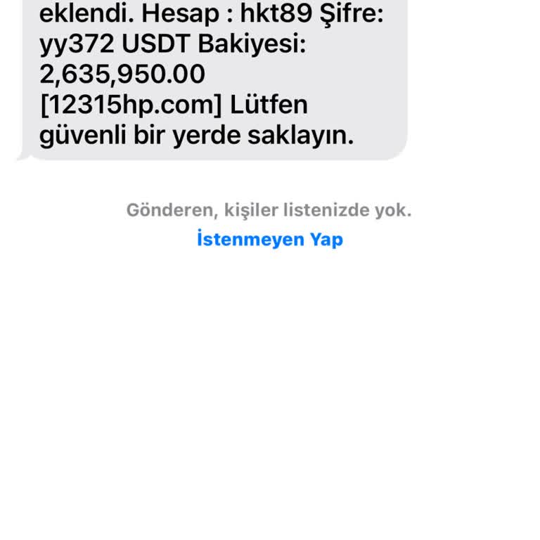 Meta Bilinmeyen Yerden SMS Geldi
