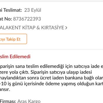 Aras Kargo Kargo Adresime Ulaşmadı