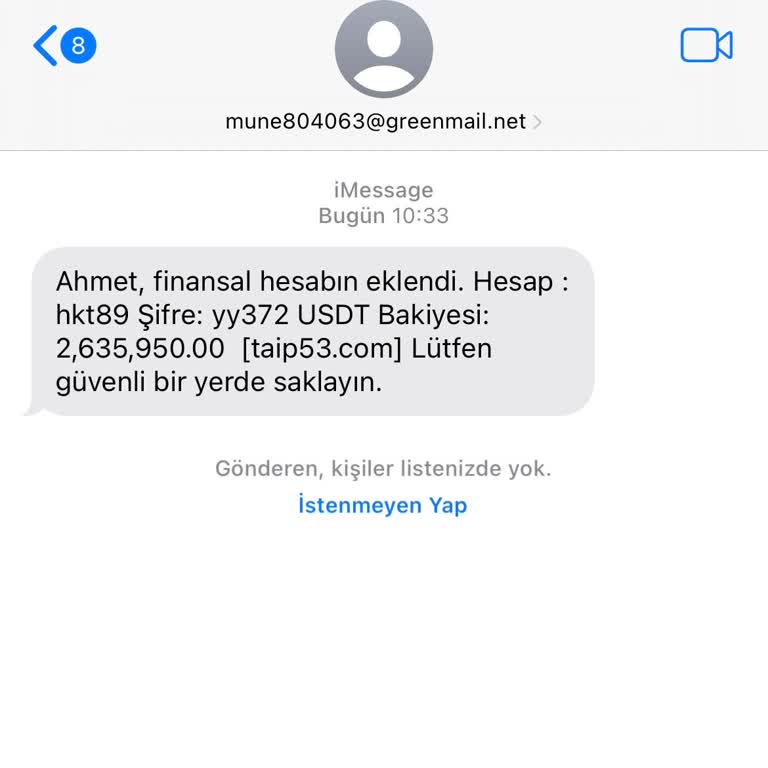 Meta Sahte Finansal Hesap Açılması Ve SMS İle Bilgilerimin Kullanılması