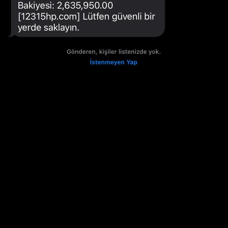 HP Tanımadığım Hesaptan Mesaj
