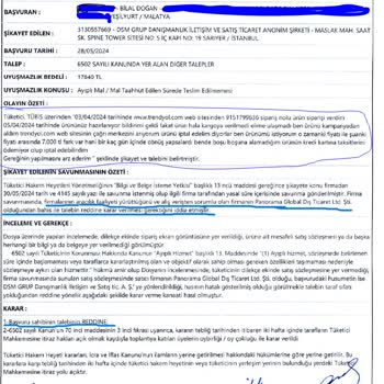 Trendyol.com Dan Yapılan Alışverişlerimizde Mağaza Sorumluluk Almıyor