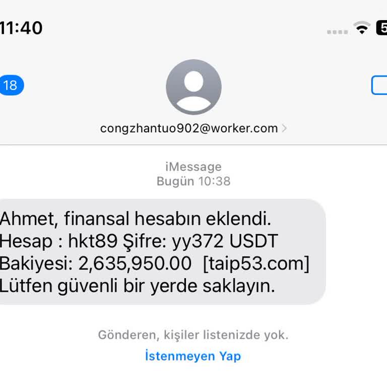 Finans Kuruluşları Adıyla Dolandırıcılık Bilinmeyen Sitelerden Şahsıma Açılan Hesap