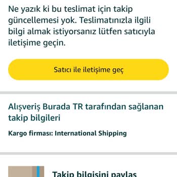 Amazon Ürünüm Teslim Edilmedi
