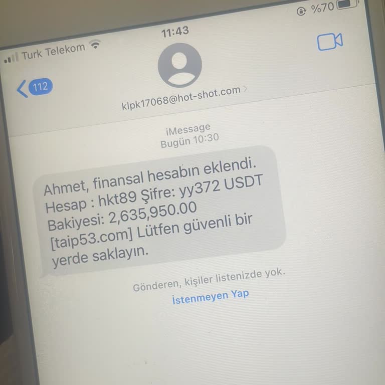 taip53.com Bu SMS Geldi