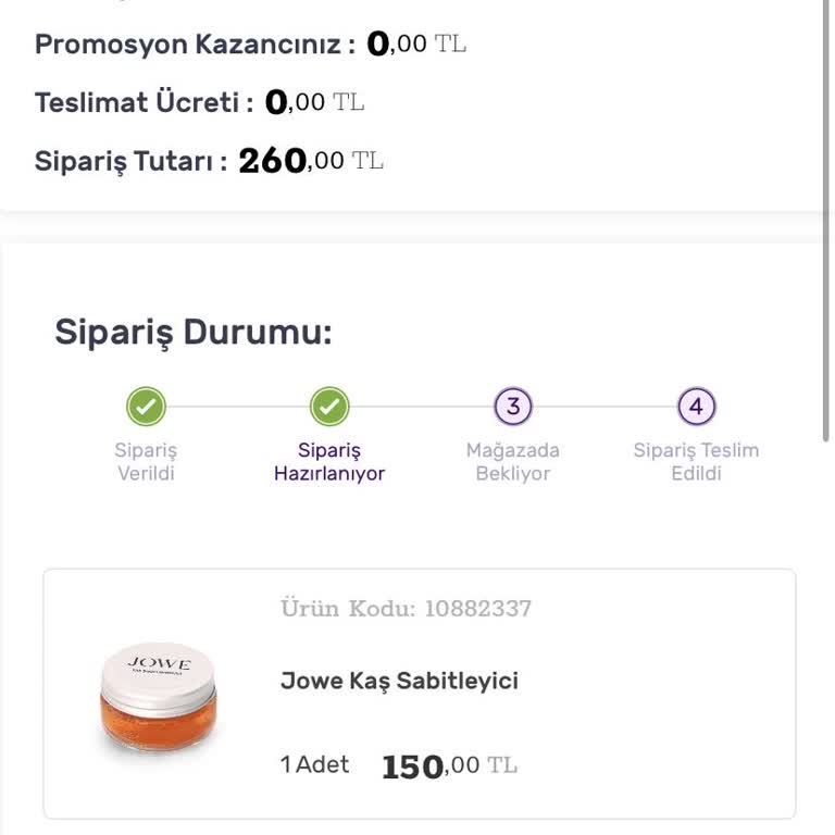 Gratis Sipariş Gelmedi