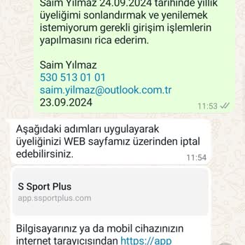 Ssport Üyelik İptalini Yaptırmıyorlar.
