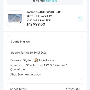 A101 Yanlış Ürün Gönderimi Ve İade Talebi