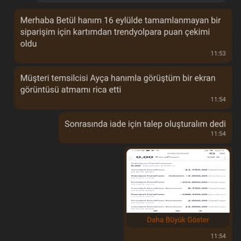 Hatalı Trendyol ParaPuan Çekimi