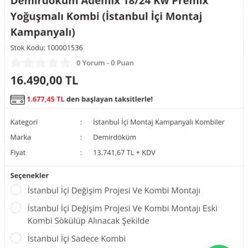 Kombi Center Combi Center Yanıltıcı Fiyatlandırma